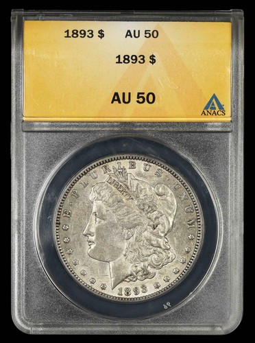 1893 anacs au50 - 1893, $1