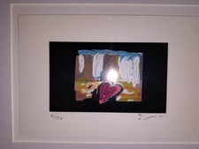 Mario Schifano serigrafia numerata e firmata 10x15