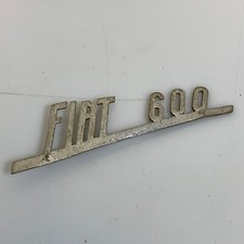 Fregio scritta posteriore cofano per FIAT 600 originale vintage