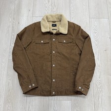 Giacca foderata in pile sherpa in velluto a coste pull and bear taglia large