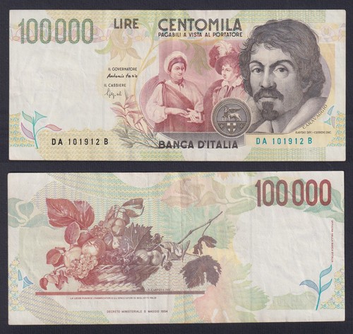 Banconota italia 100000 lire - banconota,