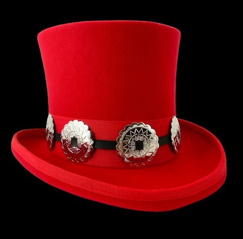 Top hat rosso lana - rosso, steampunk
