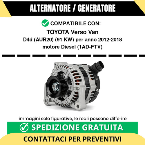 Alternatore toyota verso van - alternatore,
