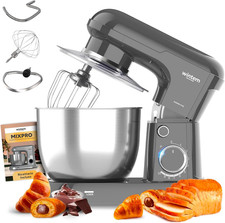 Impastatrice Planetaria Con Ciotola in Acciaio 5L Silver - Potenza 1500W- Funzio