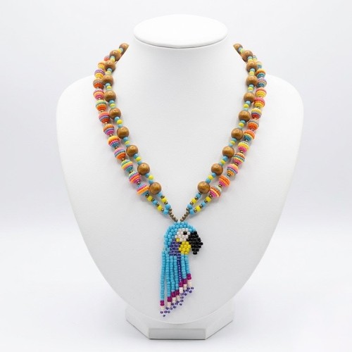 Collana boho legno - boho, artigianale