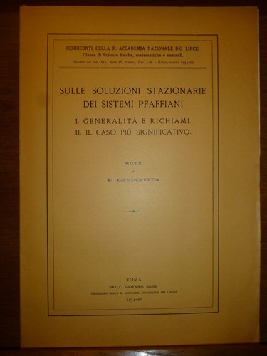 Levi civita sulle soluzioni - levi,