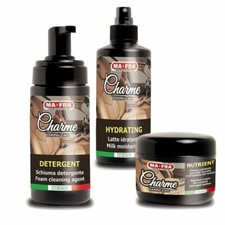 KIT CHARME MAFRA RIGENERA PELLE AUTO LATTE SCHIUMA CREMA DETERGE SEDILE MACCHINA