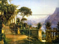 Piastrella da bagno Agaarad murale con schienale in marmo #466