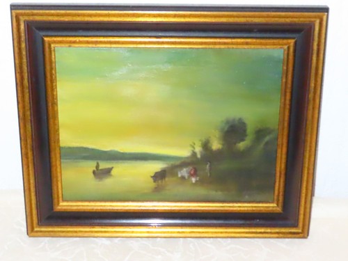 Dipinto olio pannello - su,
