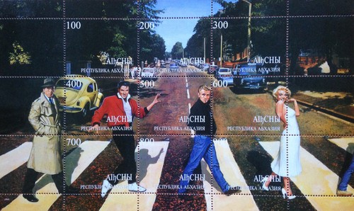 Foglio francobolli abbey road - foglio,