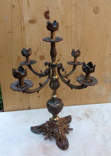 Antico candelabro in - ,