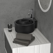 Lavabo angolare da appoggio o