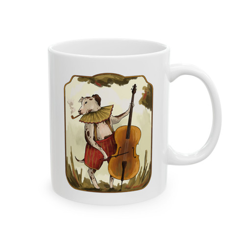 Tazza caffè violoncello cane