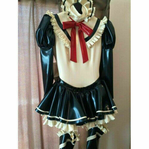 Sissy cameriera pvc vestito