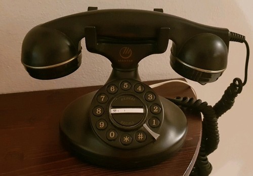 Telefono fisso vintage nero - vintage,