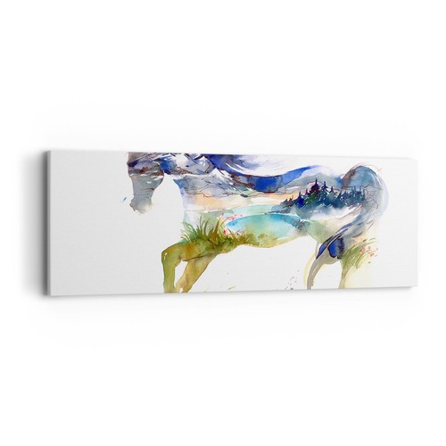 Quadro tela 90x30cm cavallo - 90x30cm,