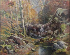 Paesaggio Monte Amiata Dipinto Olio cm 53 x 41 Giacomo Vaccaro