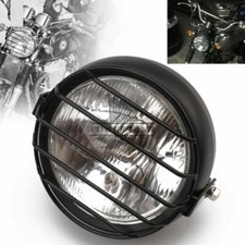 FARO FANALE CON GRIGLIA SCRAMBLER HARLEY DAVIDSON TRIUMPH BOBBER CHOPPER VINTAGE