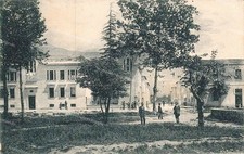 bu744 cartolina sora casette popolari viste dalla villa  pubblica frosinone