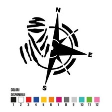 Adesivo Rosa dei Venti e Dakar