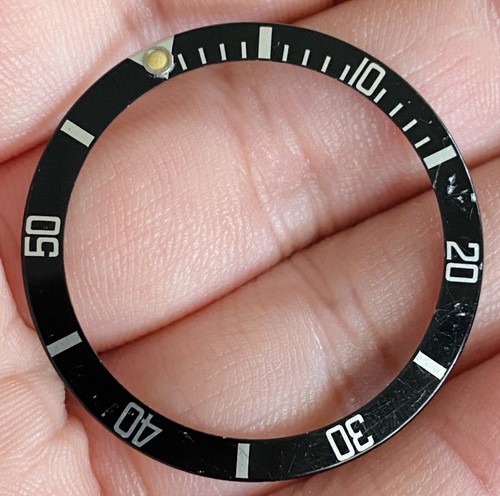 Rolex black insert - serif, for