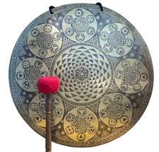 Gong da 22 pollici, gong floreale della vita fatto a mano, gong tibetano sono...