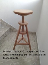 sgabello alto legno