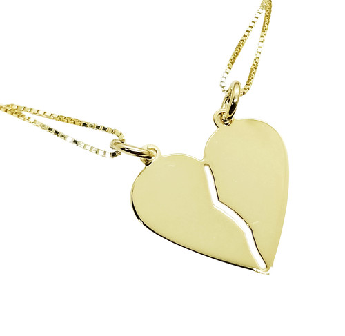 Broken heart necklace sweet - necklace,