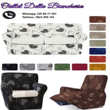 Copridivano 2 3 4 posti Copripoltrona Reclinabile Elasticizzato Brio Cuore