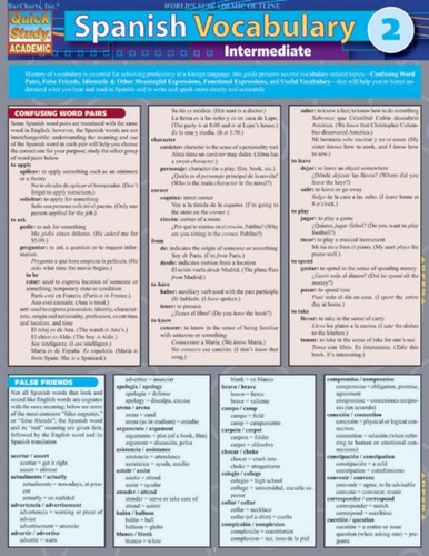 Spanish vocabulary - spanish, 2
