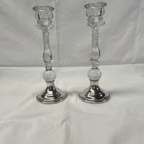 Coppia candelabri vetro - coppia,