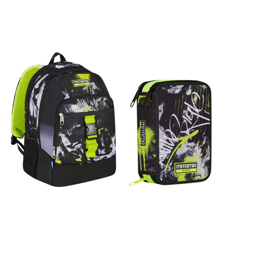 Set zaino astuccio 3 zip - astuccio,