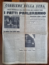 Fascismo Corriere Sera 4 Giugno 1941 Giornale Duce Fuhrer Incontro Hitler Guerra