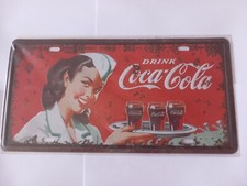 TARGA IN METALLO RETRO COCA -