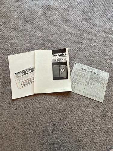 Technics panasonic 5000a - technics, sb-5000a