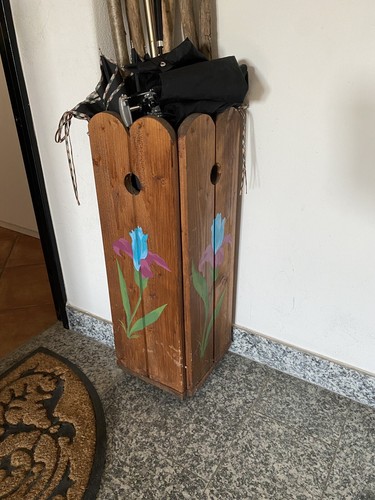 Porta ombrelli legno rustico - porta,