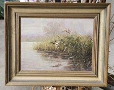 Dipinto olio vintage su tavola