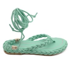 Sandali bassi donna verde