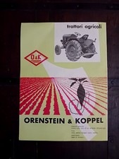 PUBBLICITÀ ORENSTEIN E KOPPEL TRATTORI AGRICOLI DA RIVISTA Anni "50