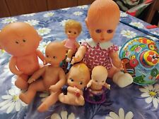 n. 7 Giocattoli Vintage Anni 70/80 Bamboline E Trottola 