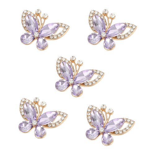 5pcs farfalle con strass - farfalle,