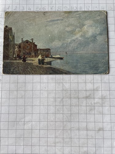 Cartolina quadro porto - cartolina, secco