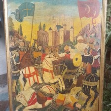 antico dipinto olio su tela