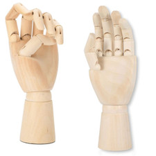 MANICHINO MANO SX SNODABILE IN LEGNO CM 25 X DISEGNO ALLESTIMENTO VETRINE ESPOS