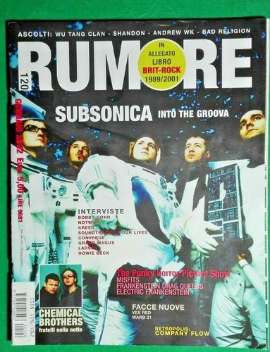 Rivista rumore subsonica into - subsonica,