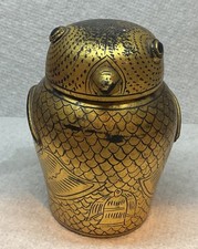 ANTICA SCATOLA UCCELLINO GUFO