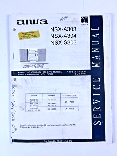 Originale oem aiwa nsx a303 - oem,