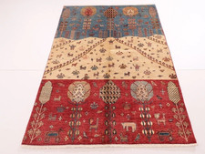 5 x 7 piedi Albero della vita Tappeto Area Animali Afgano Annodato a Mano...