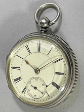OROLOGIO DA TASCA GROSSO ANTICO ARGENTO STERLING LEVA FUSIBILE JACKSON SEDBERGH 1878 f