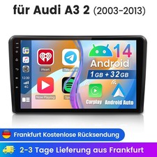 32 GB per Audi A3 8P 2003-2012 autoradio Android GPS NAVIGATORE SATELLITARE BT Carplay SWC WIFI